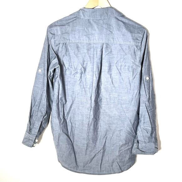 Ann Taylor blue button down business casual dress shirt blouse top size XS B107 - Picture 4 of 4